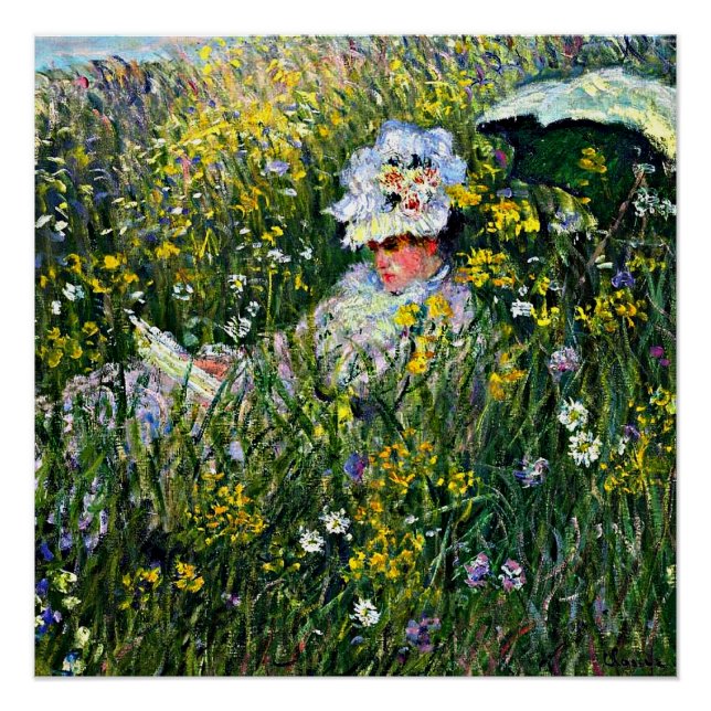 Monet - In the Meadow Poster (Front)