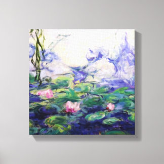 Monet Inspired Water Lilies Canvas Print