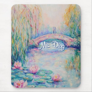 Monet Inspired Water Lillies and Bridge Mouse Pad