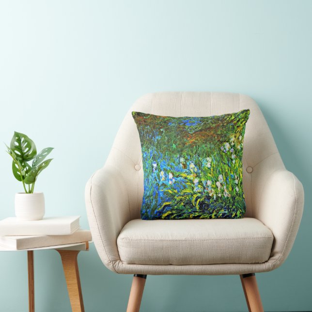 Monet - Iris at the Sea Wall Cushion (Chair)
