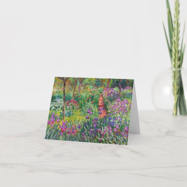 Monet Iris Garden at Giverny Note Card (Front)