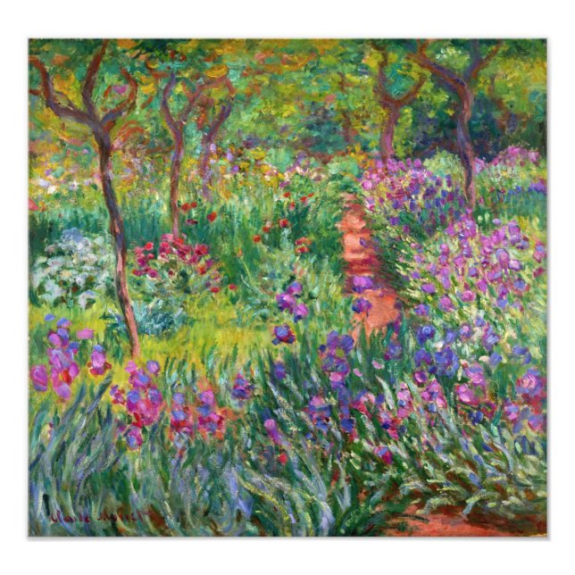 Monet Iris Garden at Giverny Photo Print (Front)