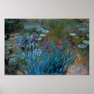 Monet - Irises and Water Lilies Poster