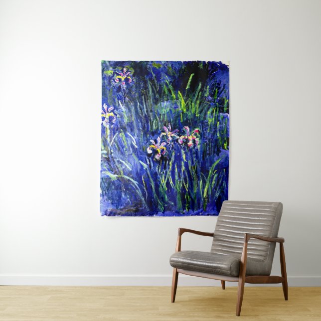 Monet - Irises, famous painting Tapestry (In Situ)