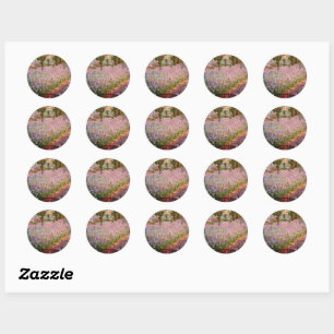 Monet - Irises in Monet's Garden Classic Round Sticker