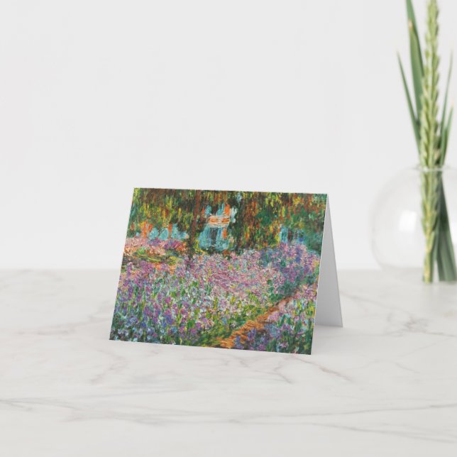 Monet Irises Note Card (Front)