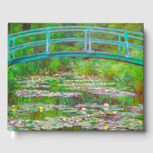 Monet Japanese Bridge and Water Lilies Guest Book