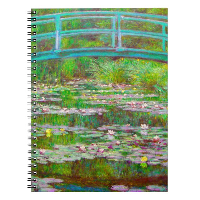 Monet Japanese Bridge and Water Lilies Notebook (Front)