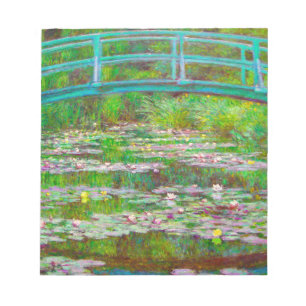 Monet Japanese Bridge and Water Lilies Notepad