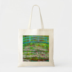 Monet Japanese Bridge and Water Lilies Tote Bag