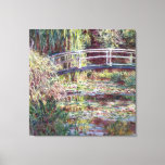 Monet Japanese Bridge Symphony in Rose Fine Art Canvas Print<br><div class="desc">Japanese Bridge,  Symphony in Rose is a beautiful flower painting by French Impressionism painter,  Claude Monet in 1900,  with touches of rose colour throughout this scenic landscape of his garden lily pond.</div>