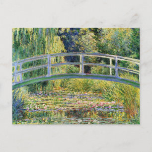 Monet Japanese Bridge with Water Lilies Postcard