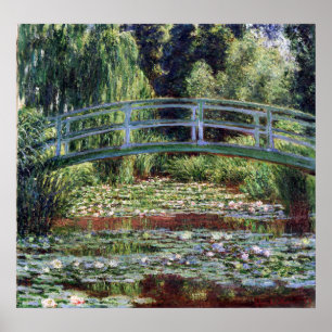 Monet Japanese Footbridge and the Water Lily Pool Poster