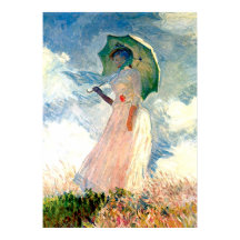 Monet Lady with Parasol Poster