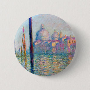Monet Le Grand Canal Impressionist People Famous 6 Cm Round Badge