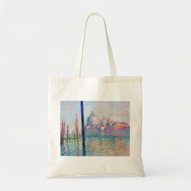 Monet Le Grand Canal Impressionist People Famous Tote Bag (Front)