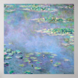 Monet Les Nympheas Water Lilies Fine Art Poster<br><div class="desc">Les Nympheas Water Lilies is a flower painting by French Impressionism artist,  Claude Monet,  in 1906. It shows the reflections of the sky and clouds in his water lily pond in Giverny,  France.</div>