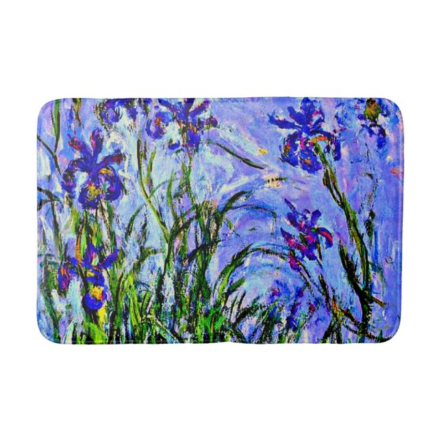 Monet - Lilac Irises Bath Mat (Front)