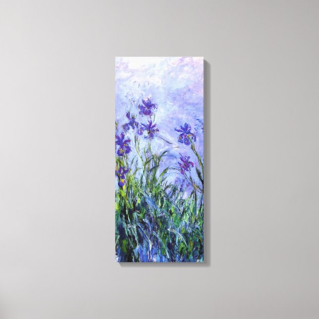 Monet Lilac Irises Canvas Print (Front)