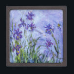 Monet Lilac Irises Gift Box<br><div class="desc">Monet Lilac Irises gift box. Oil painting on canvas from 1917. Monet painted irises throughout his career, this is one of his final iris paintings and certainly one of his most haunting. The work is heavily impressionistic and the dark purple irises almost seem to be floating in water above their...</div>