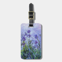 Monet Lilac Irises Luggage Tag