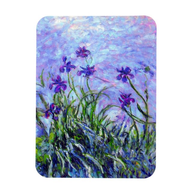 Monet Lilac Irises Magnet (Vertical)
