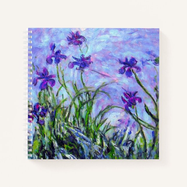  Monet Lilac Irises Notebook (Front)