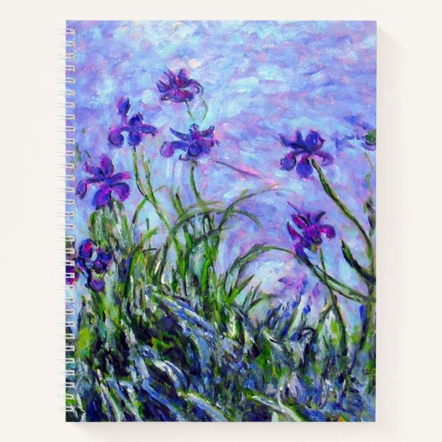 Monet Lilac Irises Notebook (Front)