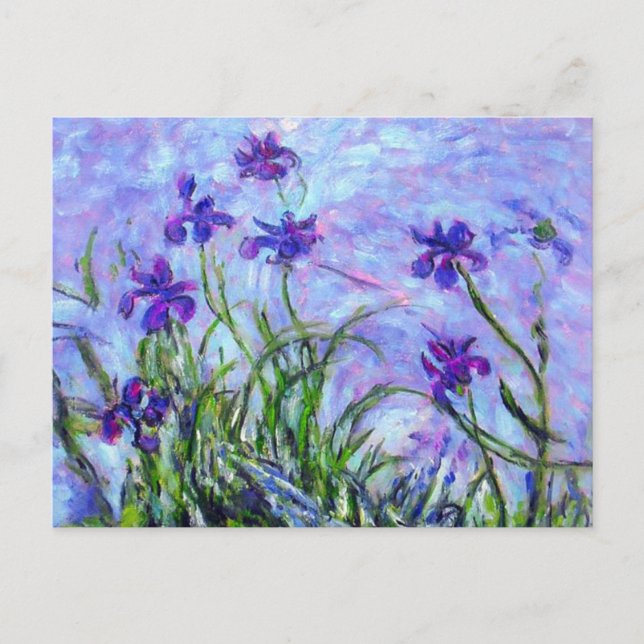 Monet Lilac Irises Postcard (Front)