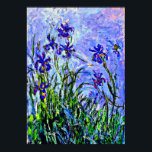 Monet - Lilacs and Irises Poster<br><div class="desc">Claude Monet's 1917 painting,  Lilacs and Irises</div>
