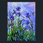 Monet - Lilacs and Irises Poster<br><div class="desc">Claude Monet's 1917 painting,  Lilacs and Irises</div>