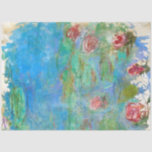 ** Monet Lily Pond Floral AR23 Vintage Decoupage Tissue Paper<br><div class="desc">Energetically Enhanced Classic Art - Grunge Monet Water Lilies Floral Classic Famous Painting Artistic Unique Creative Modern and Romantic Decoupage Monet Lily Pond Floral Vintage with faux Grunge Background Abstract Old looking Handwriting DECOUPAGE TISSUE PAPER. There is a rich Teal Blue to awaken the senses. (SEARCH AR23 for similar designs)...</div>
