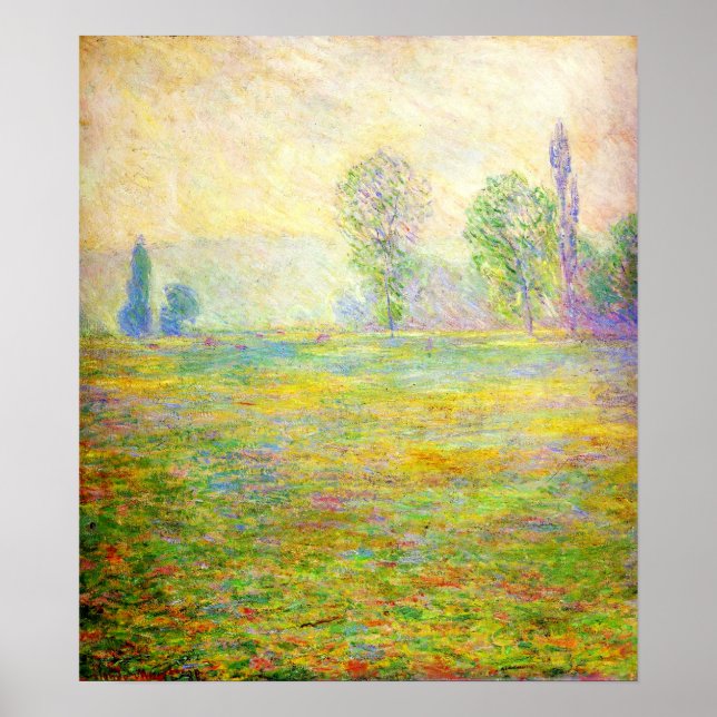 Monet Meadows at Giverny Poster (Front)