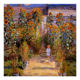 Monet - Monet's Garden at Vetheuil Poster