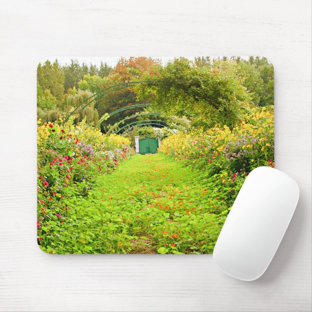 Monet, Monet's garden, Grand Alley Mouse Pad (With Mouse)