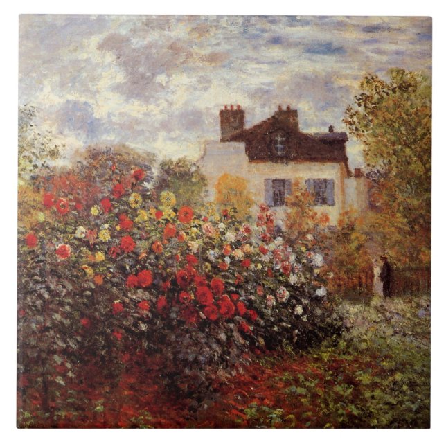Monet - Monet's Garden in Argenteuil Sun Tile (Front)