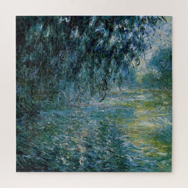 Monet - Morning on the Seine in the Rain, fine art Jigsaw Puzzle (Vertical)
