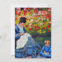 Monet Mother and Child in Garde Save The Date Card
