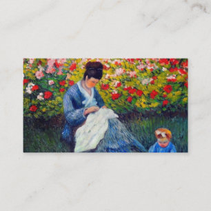 Monet Mother and Child in Garden Enclosure Card