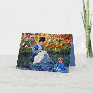 Monet Mother and Child in Garden Invitation