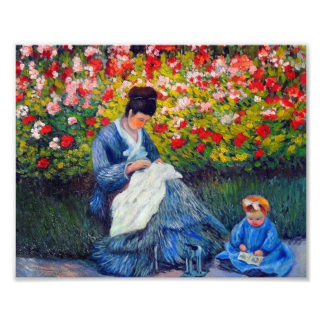 Monet Mother and Child in Garden Photo Print (Front)