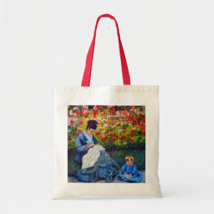 Monet Mother and Child in Garden Tote Bag