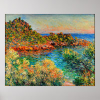 Monet - Near Monte Carlo, famous painting,