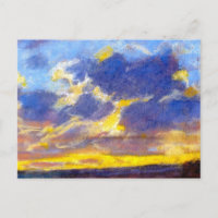 Monet - Nightfall, famous painting, 