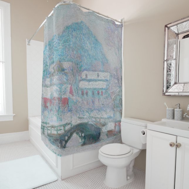 Monet - Norway, Sandviken Village in the Snow Shower Curtain (In Situ)