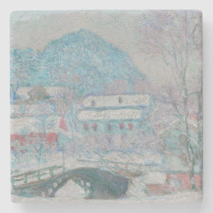 Monet - Norway, Sandviken Village in the Snow Stone Coaster