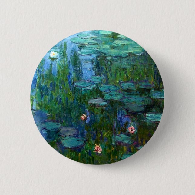 Monet Nympheas Water Lilies Button (Front)