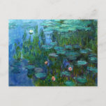 Monet Nympheas Water Lilies Postcard<br><div class="desc">Monet Nympheas Water Lilies postcard. Oil painting on canvas 1915. For the last thirty years of his life, Monet painted his lily pond at Giverny. Nympheas represents one of his best and most beloved works with its rich and varied use of greens. A great gift for fans of Monet, impressionism,...</div>