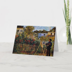 Monet Painting In His Garden In Argenteuil Card