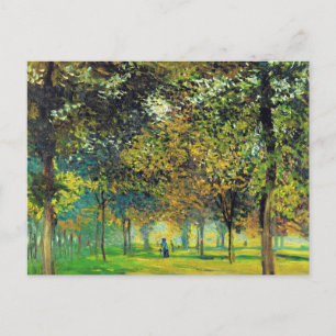 Monet painting, The Allee du Champ de Foire, Postcard